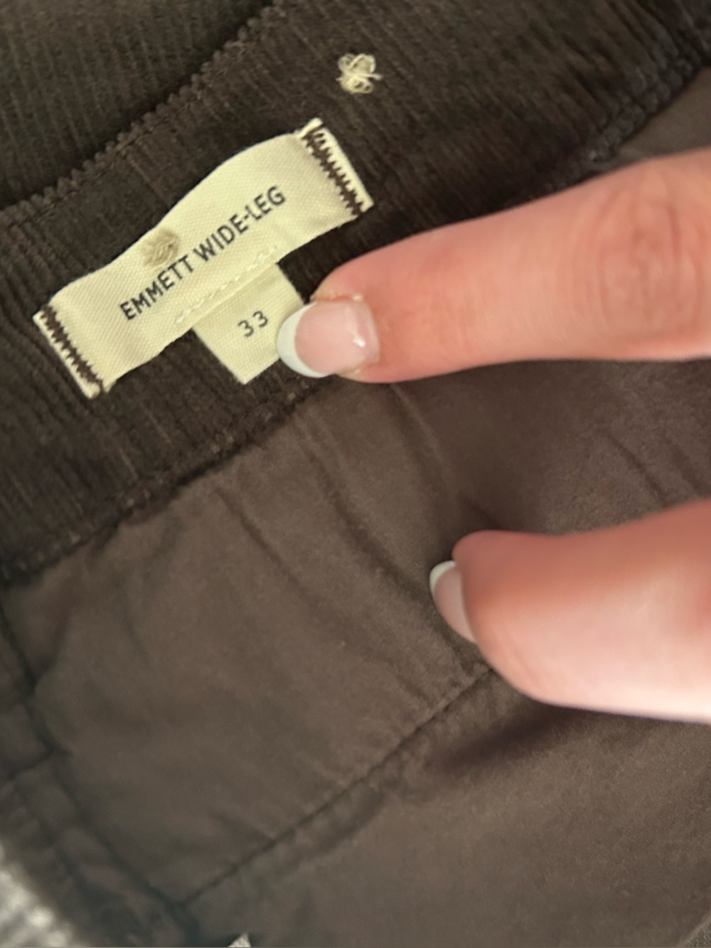Madewell Womens The Emmett Wide-Leg Pant Cordury Dark Carob size 33 - Picture 6 of 7